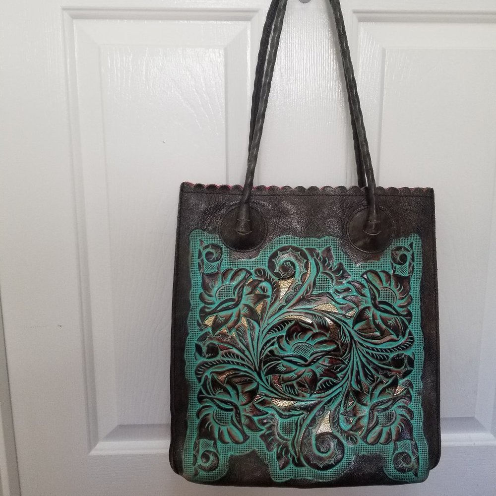 Turquoise Patricia Nash Large Tote / Handbag